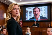 My husband filed for divorce and during the hearing, my nine-year-old daughter suddenly stood up. She looked at the judge and spoke in a small but steady voice: “Your Honor… may I show you something my mom doesn’t know about?” The judge straightened, then nodded. “Alright, sweetheart. Show us.” She opened her tablet. When the video began playing on the large screen… the entire courtroom fell into absolute silence. Even my husband turned pale, unable to say a single word.