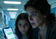 Mi hija de 10 años miró al recién nacido y dijo suavemente: —Mamá… no podemos llevar a este bebé a casa. Confundida, le pregunté por qué. Sus manos temblaban mientras me entregaba su teléfono. —Tenés que ver esto —dijo. El segundo en que miré la pantalla, sentí que las piernas me fallaban…