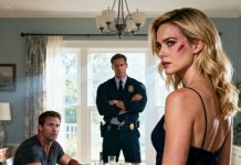 My husband left my face bruised, and I said nothing. The next morning, I got up early and made a big breakfast like nothing had happened. He leaned back, smirking. “So you’ve finally learned your place!” But his grin disappeared the second he noticed who was sitting at the head of the table — calm, arms folded, staring right at him. The man spoke, his voice low and cold: “Do you want to explain last night… or should I handle it myself?” My husband went ghost-pale. And at that moment, he realized… I wasn’t on my own anymore.