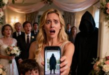 At my sister’s wedding, my seven-year-old son suddenly gripped my hand tightly and whispered, ‘Mom… we have to leave right now.’ I bent down, smiling to reassure him. ‘What’s wrong, sweetheart?’ He looked around carefully, then quietly pulled his phone from his pocket. His voice was shaky, soft but clear: ‘Mom, look at this…’ The screen lit up. And the moment I saw the video, I froze in place, my heart tightening as if someone had crushed it in their fist…