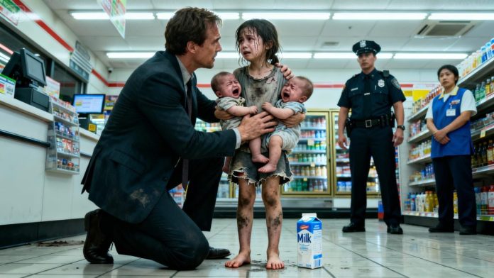 dreamina-2025-12-07-2841-Barefoot little girl with torn and dusty...