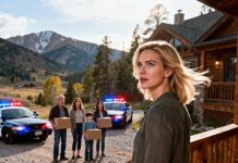 While I was at work, my parents, my sister, and her two kids started hauling their boxes into my mountain home without asking. My mother announced, as if it were a fact, “From now on, we’re all living here. This house belongs to the family.” I didn’t argue. I just changed every lock… and called the police before their “big move-in day.” When they showed up, ready to unload everything, flashing lights and patrol cars blocked the entrance. Their faces drained of all color…