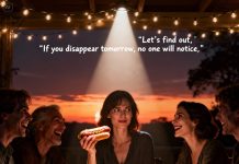 My sister-in-law looked me straight in the eye and said, “If you disappeared tomorrow, no one would even notice.” The laughter around the table felt like a slap to my face. I just smiled, lifted my hot dog like a toast, and said, “Let’s find out.” That night, I left without a word. A year later, they were desperately searching for me.