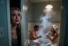 I came home unexpectedly early in the afternoon. The bathroom door was slightly ajar… and I heard familiar laughter. As I approached, I was surprised to see my fiancé sitting in the bathtub with my sister. But I didn’t scream. I locked the door, took out my phone, and called her husband: “Come over immediately. There’s something… I need to see.” Ten minutes later, he walked in, and the moment he saw them, he screamed…