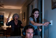 I froze as my mother-in-law screamed, swinging the rolling pin, “Let’s see if you ever talk back again!” My husband sat right there, headphones on, pretending not to hear. I clenched my fist and whispered, “Enough.” When I walked toward the power outlet, she panicked, shouting, “No! Don’t do that!” But it was already too late… and what came after was far more terrifying than anyone expected.