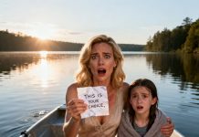 During a family trip, I woke up in a tiny boat drifting in the middle of a lake. Just me — and my eleven-year-old daughter. No oars. My parents and sister were gone. A note said, “You brought this on yourself.” I didn’t panic or cry. I took action. Nine hours later, my parents and sister were desperately calling their attorney…