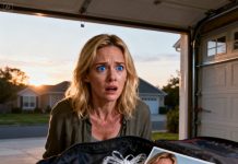 My six-year-old son whispered, “Mom, this morning I heard Dad say he’s going to do something bad to us,” so I grabbed him and rushed out of our quiet suburban home. But when I secretly returned to grab a few things — and his favorite teddy bear — the sight in front of the garage door left me completely frozen.