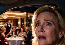 My daughter-in-law messaged: “Mom, dinner with his family is canceled. We’ll meet another time.” I trusted her and stayed home alone. But when I drove past the restaurant, I was stunned: the whole family was toasting with champagne — all charged to a credit card under my name. Eighteen thousand dollars gone in an hour. I didn’t call or message. I canceled the card on the spot and watched from afar as they were told to pay the bill themselves. My daughter-in-law’s face turned ghost-white… like her entire life had just fallen apart.