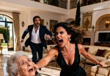 Millonario llega temprano a casa, encuentra a su prometida pateando a su demente madre, grita y hace esto..
