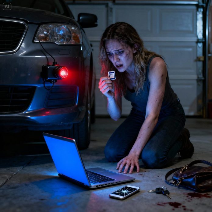 dreamina-2025-12-15-7749-In the foreground, a young American woma...