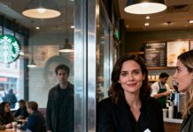 A stranger slipped me a note at Starbucks: “Act normal. Smile. Nod. Then leave with me.” I looked up, heart racing. She mouthed, “He’s behind you.” I followed every step, cold sweat down my spine. When I finally saw his face… I understood why she was too afraid to say a single word.