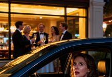 My daughter-in-law texted me, “Mom, dinner with his family has been canceled. Let’s do it another time.” I believed her and stayed home alone. Later that evening, as I drove past the restaurant, I froze—her entire family was inside, raising glasses of champagne, all paid for with a credit card under my name. Eighteen thousand dollars disappeared in less than an hour. I didn’t call. I didn’t text. I canceled the card immediately and watched from a distance as they were asked to pay the full bill themselves. My daughter-in-law’s face went pale, as if her entire world had just collapsed.