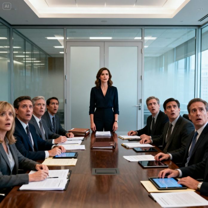 dreamina-2025-12-16-2581-A cinematic, high-tension boardroom scen...