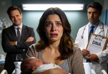 My husband looked at the baby right after the delivery and said with a smirk, “We need a DNA test to make sure it’s mine.” The room fell silent as I held the baby, tears welling in my eyes. A few days later, the doctor looked at the DNA test results and said, “Call the police.