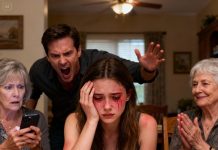 During a family dinner, my son-in-law suddenly stood up, slapped my daughter across the face, and began yelling at her in front of everyone. His mother even clapped her hands and shouted, “That’s right! That’s how you discipline a wife!” The entire table fell silent. I looked around—but said nothing. I simply picked up my phone and called one person. A few hours later, when a black luxury car pulled up outside and the man who stepped out introduced his position, everyone at the table went completely still. Only then did they realize they had picked a fight with the wrong person.