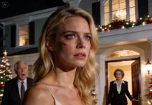 At Christmas dinner, my parents demanded the keys to my $780,000 mansion in front of the whole family. When I refused, my father slapped me so hard my earring flew off. I stepped outside and made a call. An hour later, a woman walked into the celebration — and the second my father realized who she was… he completely fell apart.