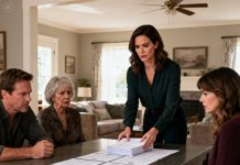 “From now on, my mom is moving in,” my husband announced. “This is my house,” my mother-in-law added. I stayed quiet—until his sister smirked, “You don’t get a say.” I stood up, opened a drawer, and laid the papers on the table: “Then let me speak.” As they read the owner’s name, the room went silent. And I knew… the truth had finally spoken.