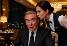 I was a waitress serving a billionaire’s private dinner when he was about to sign a $100 million deal. I noticed something that made my blood run cold. In that moment, I had a choice—stay silent and keep my job, or speak up and risk everything. I leaned in and whispered, “It’s fake.”