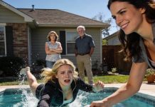 I said no when my sister asked to borrow $20,000, and she responded by throwing my laptop straight into the pool, smiling as she said, “Oh, I just slipped.” My parents brushed it off as an accident, not knowing that laptop was my whole livelihood. I didn’t cry or argue. That night, I locked everything away. At 6:15 the next morning, she woke up with absolutely nothing. And that was only the beginning…