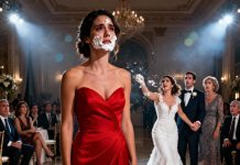 Mi hermana me tiró el pastel de bodas y gritó: “¡Solo invité a la familia! ¡Tú no estabas invitado!”. Mis padres se echaron a reír, y toda la sala estalló en carcajadas. Conteniendo las lágrimas, salí del lugar. Pero unas horas después, cuando regresé, sus rostros estaban pálidos.