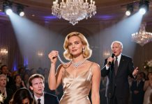 At my husband’s promotion celebration, I was made to serve drinks while his affair partner sat where I should have been, wearing my jewelry. His boss glanced at me with sympathy. I smiled and carried on. At midnight, his boss rose to make a speech and called out my name. My husband turned pale. What followed made her remove my necklace.