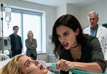 In the stark white hospital room, my sister suddenly yanked the oxygen tube off my face. “Stop pretending,” she snarled, “you just want attention.” I opened my mouth as the air was ripped from my lungs. My parents stood there, silent in a cruel way, not one of them stepping forward. As my vision began to blur, my sister even sneered. None of them realized that my surgeon—my grandfather’s close friend—was standing right behind her and had heard everything. At my grandfather’s will reading, he stepped forward, placed a hand on my sister’s shoulder, and said six words… ending everything.