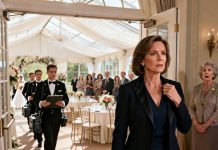 At my daughter’s wedding, my in-laws called me “the poor one.” My MIL hissed, “Sit in the back—don’t ruin the photos.” I smiled, stepped outside, and made one call. Ten minutes later, the entire venue staff walked out. “What’s happening?” they panicked. I straightened my jacket: “Contract breach.” And the glamorous celebration froze in place.