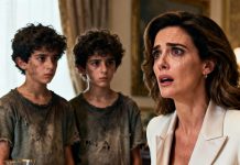 En medio del lujoso restaurante, dos gemelos desaliñados se acercaron a la mesa de la mujer adinerada. Uno de ellos preguntó tímidamente: «Señora… ¿podríamos servirnos algo de comida sobrante, por favor?». Ella levantó la vista y casi se le para el corazón. Esos ojos, esa nariz… idénticos a los dos hijos que llevaba años buscando. Su voz temblaba al susurrar: «¿Quiénes son ustedes? ¿Por qué se parecen tanto a su madre?». Los gemelos se miraron, y su respuesta empezó a desentrañar un secreto devastador