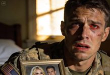 After three years at war, I came home wearing a uniform that still carried the scent of smoke. My mother held me, sobbing, while neighbors clapped in greeting. But when I walked into my old bedroom, my chest clenched. There on the bed was a fresh wedding photo—my wife’s. She didn’t wait for me. And the man beside her… was someone I never could have imagined.