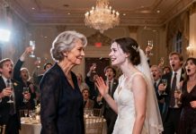 At my daughter’s wedding, her husband leaned in and whispered something in her ear. Without warning, she turned and slapped me hard enough to freeze the entire room. I didn’t cry. I let out a soft laugh and said, “So now I understand.” Her smile collapsed, her face turning pale. She had no idea the secret I was about to reveal would shatter everything she thought was safe.