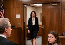 I caught my daughter’s eye roll as I stepped into the courtroom—slow, dismissive, embarrassed. “She actually came?” she muttered. Then the judge stopped mid-sentence, stared at me, and whispered, “Is that her?” The room went dead silent. My daughter’s smile cracked. In that moment, I realized no one there knew my name—or my history. And when the judge finally spoke it out loud, everything my daughter thought she knew about me collapsed at once.
