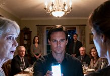 At the family gathering, I stood up and said calmly, “I know everything.” My mother broke down and grabbed my hand. “Please… don’t say it. I’m begging you.” The whole room held its breath. I looked at her and gently pulled away. “You chose silence for too long.” I turned to everyone and opened my phone. And right then… the name on the message flashed—turning my mother ghost-white.