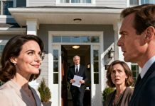 My ex-husband’s new wife showed up at my door with a greedy smirk. “We’re here for our rightful share of your father’s estate. Move out immediately.” I smiled—and laughed. Before she could react, the door behind her closed. My lawyer walked in calmly. In that moment, I knew this game was already over for her. She just hadn’t realized she’d lost before it even began.