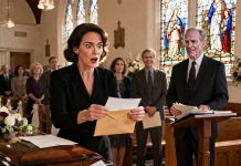 My wealthy aunt left me her $89 million empire—with one condition: I had to reveal a family secret at her funeral. When the lawyer handed me the envelope, my father tried to smile… until I opened it. “No… don’t,” he whispered, his face turning ghost-white. I read the first line and my heart stopped. Because inside wasn’t money—it was proof that could erase our entire family.