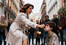 Una hermosa mujer abofeteó a un niño sin hogar y le tiró comida en la cara por ensuciar sus zapatos, pero nunca imaginó que este acto un día la llenaría de arrepentimiento..