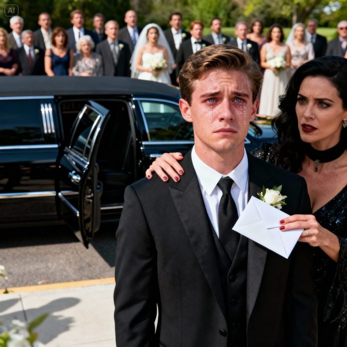 dreamina-2025-12-27-4754-A dramatic wedding-day scene outside an ...