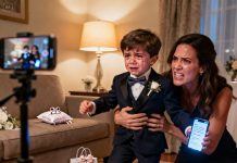 My son Zane danced in the living room, showing off his new suit and beaming. “Tomorrow I’m going to be Auntie’s ring bearer!” I was recording when my phone buzzed—a text from the bride’s mother: “Don’t bring that little ‘creature’ tomorrow. He’ll ruin the wedding.” I went cold. Zane peeked over my shoulder, and his smile collapsed. He whispered, “Mom… am I a monster?” I pulled him close. “No. But tomorrow… they’ll find out who you really are.” And I already had a plan that would stop the ceremony in its tracks.