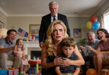 My sister intentionally ruined my son’s birthday present and said with a cold smile, “He needs to toughen up.” My mother and the entire family laughed with her. My child stood there shaking, painfully silent. Before I had a chance to react, my father stood up calmly, his voice heavy and final. “That’s enough. Today, the truth ends this.” He took off his wedding ring—and from that instant, our family was changed forever.