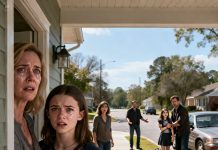 The “good girl” from our neighborhood ran to our house, breathless. “Ma’am… I saw your dad kissing another woman!” My mom went pale, and I sprinted outside like my world was burning. When Dad saw us, he barely managed, “Let me explain—” but Mom was already crying. Days later, we uncovered the truth: the girl had lied. I thought it was over… until her father grabbed her arm and said coldly, “You’re going to boarding school today.” That’s when I realized… this wasn’t just a lie—it was covering something far darker.