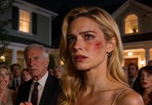 During a family gathering, my parents demanded that I give my penthouse keys to my jobless younger sister, right in front of thirty people. When I said no, my father struck me so hard my earring fell to the floor. I stepped outside, pulled out my phone, and made a call. Thirty minutes later, a woman entered the room and said, “You have five minutes to…”