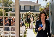 One hour before the ceremony, I overheard my fiancé whisper to his mother, “I don’t love her. I’m marrying her for the house.” My blood ran cold—the wedding was at my mom’s home. I went inside, locked the door, ripped off my wedding dress, and changed. When I walked back out, the room froze. I met his eyes and said, “Time’s up.” Then I made one call—to cancel the ceremony, void the paperwork, and move every property right beyond his reach. Some weddings don’t need a groom—only the truth.