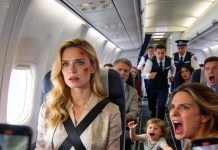 I had just buckled into my window seat when a woman pulled her child up and pointed straight at me. “My child needs that seat.” I answered calmly, “I paid for it.” She lost it, shouting throughout the cabin. The child started screaming and swinging their arms, hitting my face. The call bell sounded, the crew hurried over—and from that point forward, it was no longer about a seat at all.