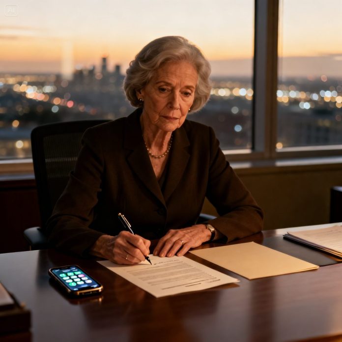 dreamina-2025-12-30-8516-A solemn, minimalist office interior at ...