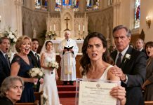 “At my sister’s wedding, my mom smiled too wide and said, ‘This is… a family friend.’” I froze—because I heard the whispers right after: “I thought she died ten years ago…” My father’s hand crushed my shoulder as he hissed, “Don’t you dare ruin this.” I swallowed my rage and nodded like I belonged nowhere. But when the priest asked if anyone objected, I stepped forward and said softly, “I do.” The room went silent as I held up the one document they never expected me to have… and that was only the beginning.