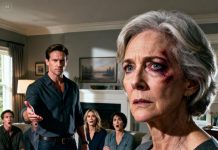 ON MY BIRTHDAY, I STOOD IN FRONT OF EVERYONE WITH A BRUISED EYE. THE ENTIRE ROOM FELL DEAD SILENT. My son said proudly: “IT WAS MY WIFE — SHE TAUGHT HER WHAT RESPECT MEANS.” My daughter-in-law smirked. Then my brother stepped up to my son and said one sentence — THAT CHANGED EVERYTHING. COMPLETELY.