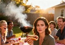 “At my husband’s family BBQ, his sister laughed and said, ‘If you disappeared tomorrow, no one would even notice.’ Everyone roared—except me. I lifted my hot dog and replied, ‘Challenge accepted.’ That night, I packed my bags, walked out, cut every connection, and vanished. A year later, when they finally realized what my absence actually meant… it was already far too late.”