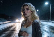 On the way to my mother-in-law’s party, MY WATER BROKE. My husband ERUPTED IN RAGE. He DRAGGED ME OUT OF THE CAR and LEFT ME on an ICE-COVERED HIGHWAY — NINE MONTHS PREGNANT. He shouted, “MY MOTHER MATTERS MORE.” He never expected that THIS ONE ACT would make him REGRET EVERYTHING…