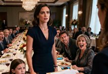 I told my niece, “I need to explain why I’m not leaving,” and she squeezed my hand like she was bracing for impact. At the rehearsal dinner, my ex-fiance’s mom laughed, “Sweetheart, you’re not family—just a phase.” Then my ex leaned in and hissed, “Say one wrong word and you’ll regret it.” I stood up anyway… and the second I revealed what I’d found, his smile shattered. The room went dead silent—and the truth hadn’t even begun yet.