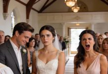“This wedding is a joke!” my sister screamed, interrupting our vows. “You’re marrying a waiter? How pathetic, Emma!” The hall went silent. I squeezed my fiancé’s hand. He leaned in, smiling, and whispered, “Should I tell her who I really am now?” I shook my head slightly. Not today. Because the real shock… was something I wanted to save for later.