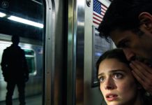I was halfway out of my seat when the stranger whispered, “Don’t get off here.” My heart slammed. “What are you talking about?” I hissed. He didn’t answer—just nodded toward the platform. I followed his gaze and my blood ran cold. Someone was standing there, scanning every face. Waiting. The doors slid open. I had seconds to decide… and that choice changed everything.